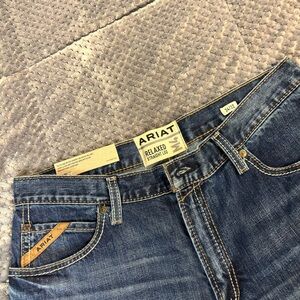 Ariat Men's Blue Relaxed Straight Leg M4 Jeans 34/32